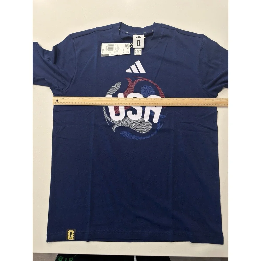 Adidas USA FIFA World Cup 2026 OLP Tee Navy Blue Mens Large JZ8930